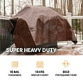 thumbnail image 4 of WHITEDUCK 12' x 16' Super Heavy Duty Poly Tarp Thick 16 Mil, Waterproof 100% UV Resistant Rip/Tear Proof Tarp w/Rustproof Grommets & Reinforced Edges (Finished Size: 11'6"x15'6"), 4 of 7