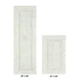 thumbnail image 2 of Better Trends Luxury Bathroom Rug 2 Piece Set 100% Cotton Bath Rug Water Absorbent, Reversible Machine Washable Runner Mat for Bathroom, Bathtub, Laundry Room 21"x34"|20"x60" Ivory Lux Collection, 2 of 4