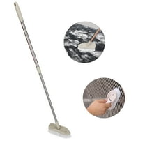 Youloveit Tub And Tile Scrub Brush with Long Handle Shower Brush with Comb, Good for Clean Grout, Bathroom and Kitchen, New Update Swivel Head, Sturdy and Durable