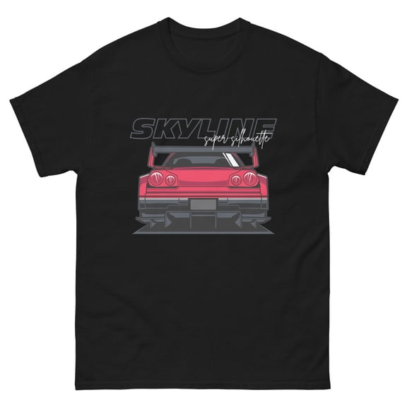 JDM Skyline import drift king classic tee t-shirt (Black, S)