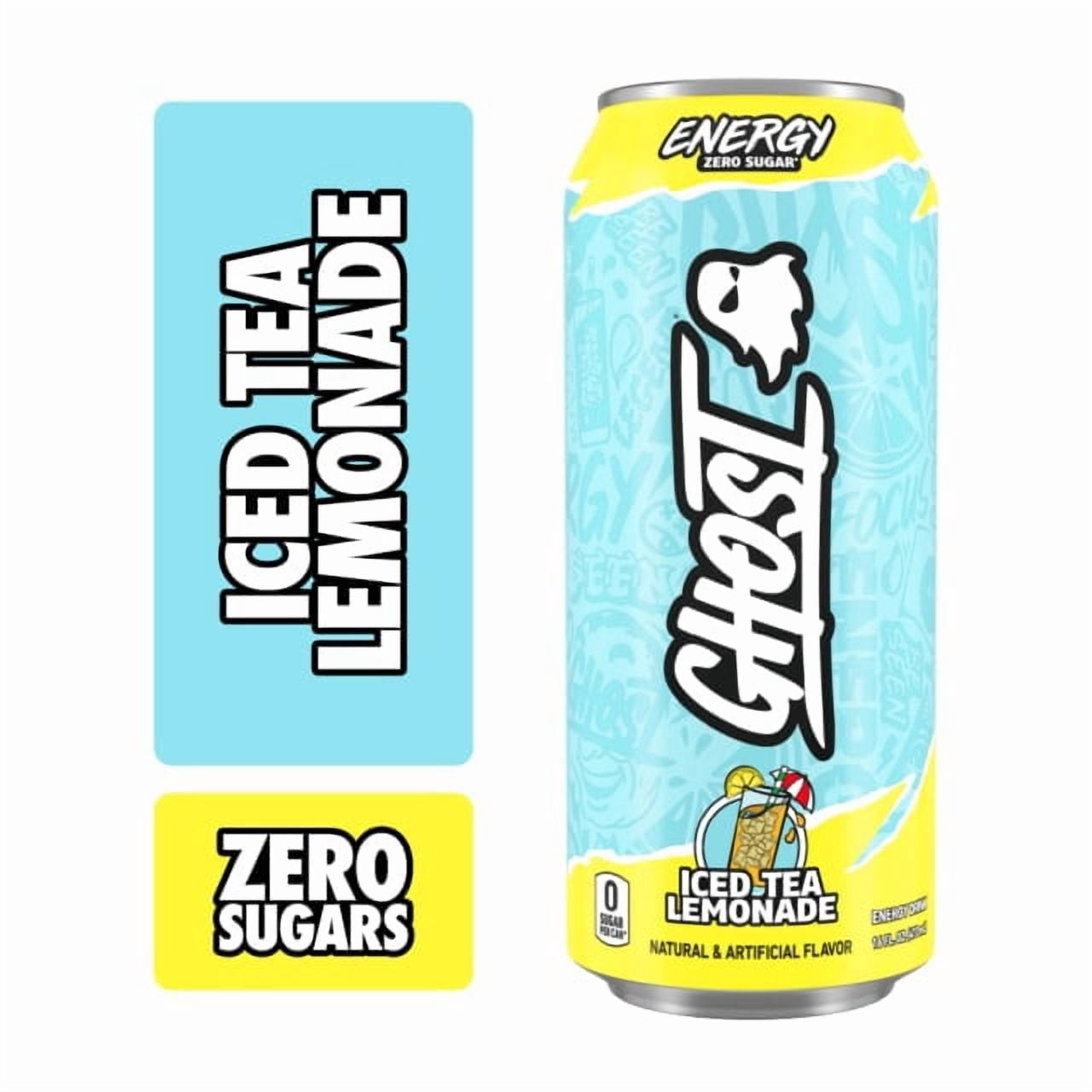 GHOST® ENERGY Zero Sugars Energy Drink, Iced Tea Lemonade, 200mg