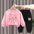 thumbnail image 2 of Enyan Toddler Girl Clothes 3T 4T 5T 6T 7T Little Girls Outfits Round Neck Cute Top+Pants Set for Fall Winter, 2 of 4