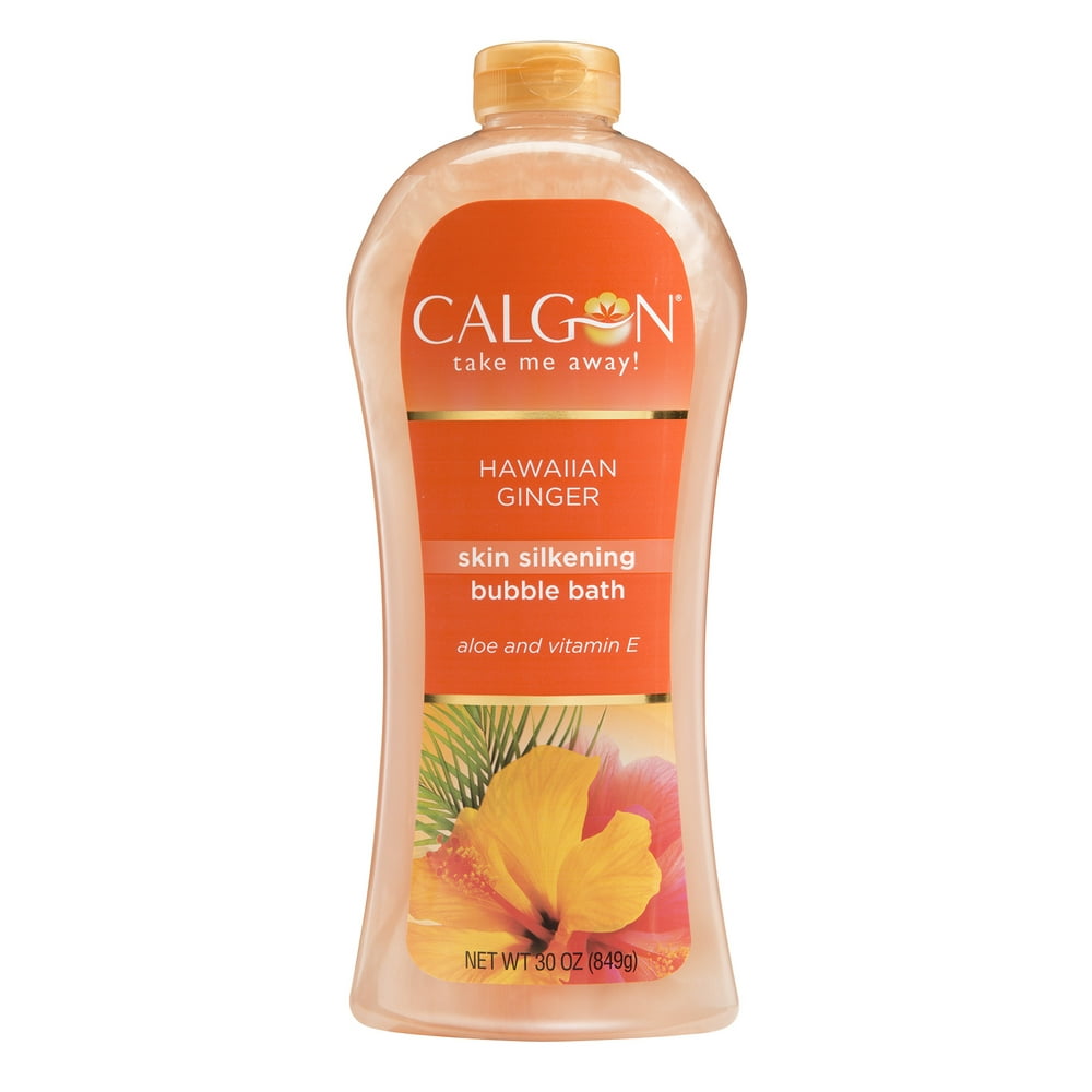 Calgon Hawaiian Ginger Skin Silkening Bubble Bath with Aloe & Vitamin E
