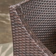 thumbnail image 6 of Carter Outdoor 6 Piece Acacia Wood Dining Set with Bench and Wicker Chairs, Sandblast Teak, Black, Multi Brown, Beige, 6 of 8