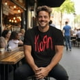 thumbnail image 2 of Korn Men's Red Logo T-Shirt Black Large | Officially Licensed Merchandise, 2 of 5