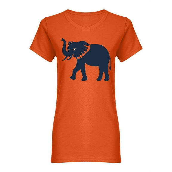 Minimalist Elephant Shaped T-Shirt Women -Image by Shutterstock, Female Small