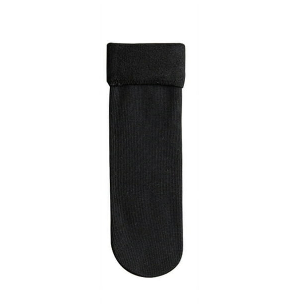 Calcetines de invierno de mujer a mitad de pantorrilla • Forrado de forro polar grueso • Calcetines térmicos cálidos para casa y dormir • Calcetines suaves y peludos • Pack de 1