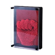 Keepfit Classic 3D Pin Art Board,Metal Pinscreen Needle Set,Learning Toy,Party Favor And Decoration For Children,Adults Red