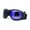 Black - Blue Mirror, variant on Cafe Racer Reflective Color Mirror Lens Retro Paded Riding Goggle Sunglasses Black - Blue Mirror