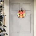 thumbnail image 5 of Thanksgiving Turkey Door Hanging with Rope Attachment, Autumn Welcome Porch Decoration with Cute Turkey Design, Seasonal Front Door Decor for Fall Celebrations, 5 of 5