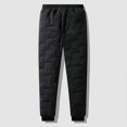 thumbnail image 3 of 4XL 1 Uds. Pantalones informales lisos de invierno cálidos con forro polar y cordón para hombre, 3 of 4