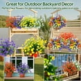 thumbnail image 5 of Retrocular 20 Bundles Artificial Flowers Outdoors, Fake Flowers Faux Plastic Plants Spring Summer Decoration for Home Garden Porch, 5 of 6