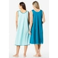 thumbnail image 2 of Only Necessities Plus Size 2-Pack Sleeveless Nightgown, 2 of 6
