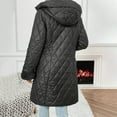 thumbnail image 3 of HTNBO Womens Oversized Quilted Jackets Lightweight Long Sleeve Full Zipper Puffer Jacket Casual Hooded Coats with Pockets, 3 of 3