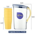 thumbnail image 5 of ReaNea Plastic Water Pitcher with Lid 71 oz and 4 Cups, Great for Juice, Milk, Beverage Cold Tea, Iced Tea (Yellow), 5 of 9