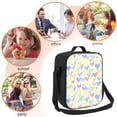 thumbnail image 7 of Horeoi Hand Drawn Colored Hearts Pattern Insulated Thermal Lunch Bag with Leakproof Compartments for Office School Picnic Reusable Oxford Tote, 7 of 7