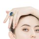 thumbnail image 4 of Venta de piedras preciosas chapado en oro de alto grado azul anillo patrón de joyería de dos colores tallados Anillos, 4 of 8