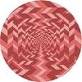 thumbnail image 1 of Ahgly Company Indoor Round Patterned Ferrari Red Area Rugs, 5' Round, 1 of 6