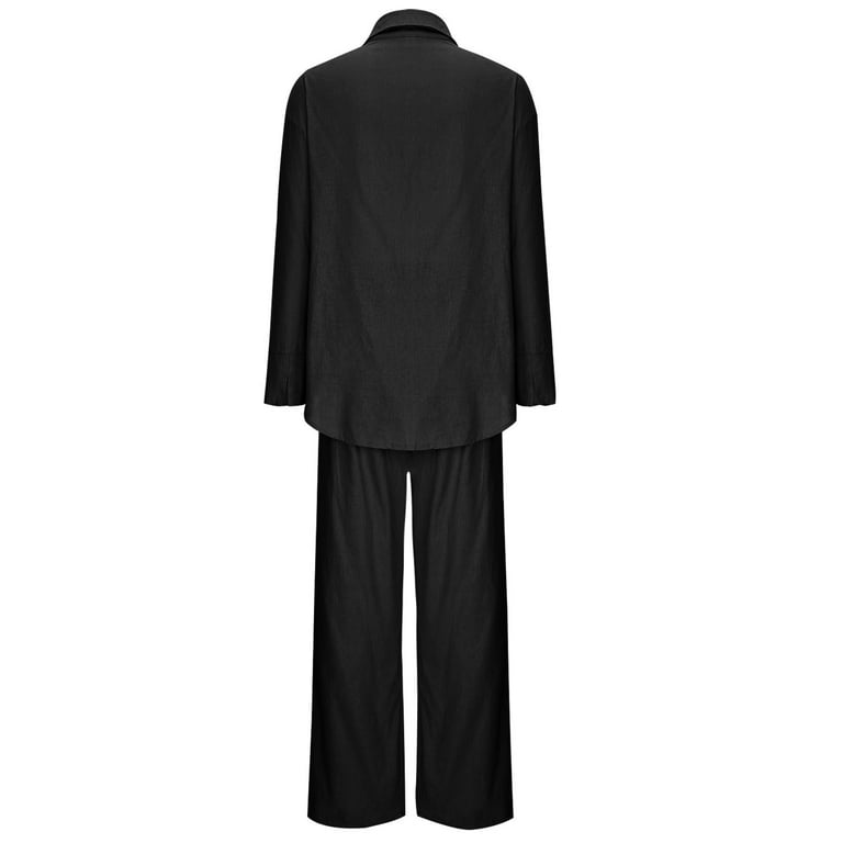 Xysaqa Linen Sets Womens Casual 2 Piece Outfits Cotton Long Xysaqa Linen Sets Womens Casual 2 Piece Outfits Cotton Long
