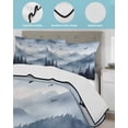 thumbnail image 4 of Quilts King Size, Blue Mountain Peak Soft Comforter Bedding Set for Bed, Forest Tree Bird Fog Landscape Lightweight Quilted Bedspread with Pillow Cover(2 Pieces) for All Season, 96x106 Inch, 4 of 6