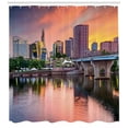 thumbnail image 3 of Ambesonne United States Shower Curtain, Hartford Evening, 69"Wx70"L, Multicolor, 3 of 3