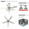 thumbnail image 4 of Parrot Uncle 52" Modern Crystal Ceiling Fan with Light and Remote, Chrome Chandelier Fan, 4 of 16