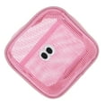 thumbnail image 5 of Unique Bargains 1 Pc Square Bean Eye Makeup Bag for Travel Vacation Pink Nylon Mesh, 5 of 5