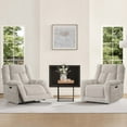 thumbnail image 5 of Spruce & Spring Power Lay Flat Recliner with Bluetooth Speakers & Lumbar Support, Taupe, 5 of 10