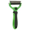 thumbnail image 3 of Pet Undercoat Rake Brush, Prevent Slip Dog Dematting Comb Knots Removal Lightweight Massage  For Puppy L Green Black, 3 of 8