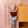 thumbnail image 5 of Sunjoy Tech Cap Rack Hat Organizer - 5 Ring Hanging Baseball Cap Organizer Holder Hat Hanger, Hats Scarfs Rack, Multifunctional Door/Wall/Closet Mounted Racks, 5 of 8