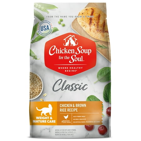 UPC: 0819239013152 | Chicken Soup for the Soul Weight & Mature Care Dry Cat Food – Chicken & Brown Rice Recipe Cat 4.5 lb