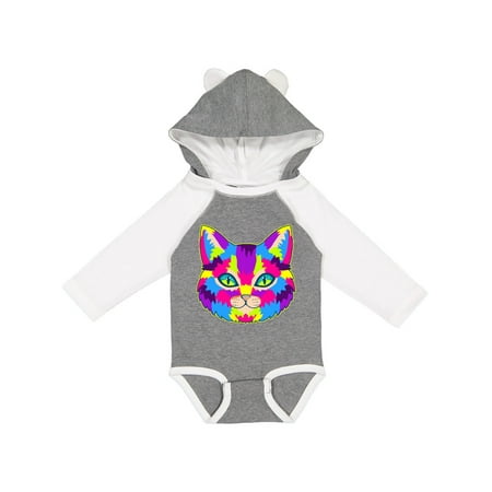 

Inktastic Pop Art Cat Gift Baby Boy or Baby Girl Long Sleeve Bodysuit