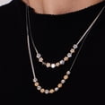 thumbnail image 2 of AEXTO Elegant Dual-Tone Beaded Necklace Versatile Minimalist Design for All Occasions, 2 of 8