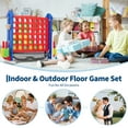 thumbnail image 4 of Giant 4-to-Score Game Set, 3-Level Height Adjustable Jumbo 4-in-a-Row Game with Quick-Release Slider, Mini Basketball, Golf & Ring Toss Set for Family Party, Outdoor & Indoor, 4 of 8