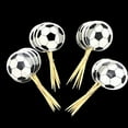 thumbnail image 2 of Qoadwem 24pcs Soccer Ball Cupcake Toppers Sports Theme Football Cupcake Food Picks for Sport Balls Theme Baby Shower Wedding Birthday Party Cake Decorations Supplies, 2 of 6