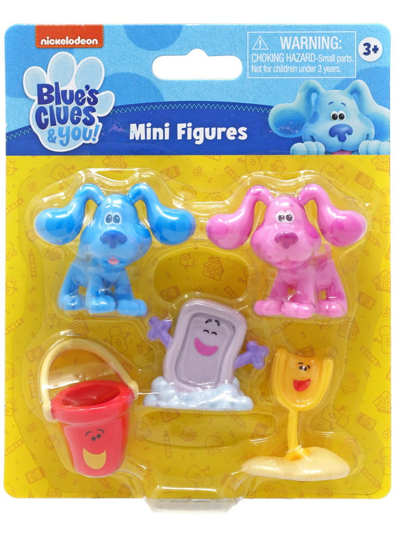 Blue's Clues & You! Blue, Magenta, Shovel, Pail, Slippery Soap Mini Figure 5-Pack
