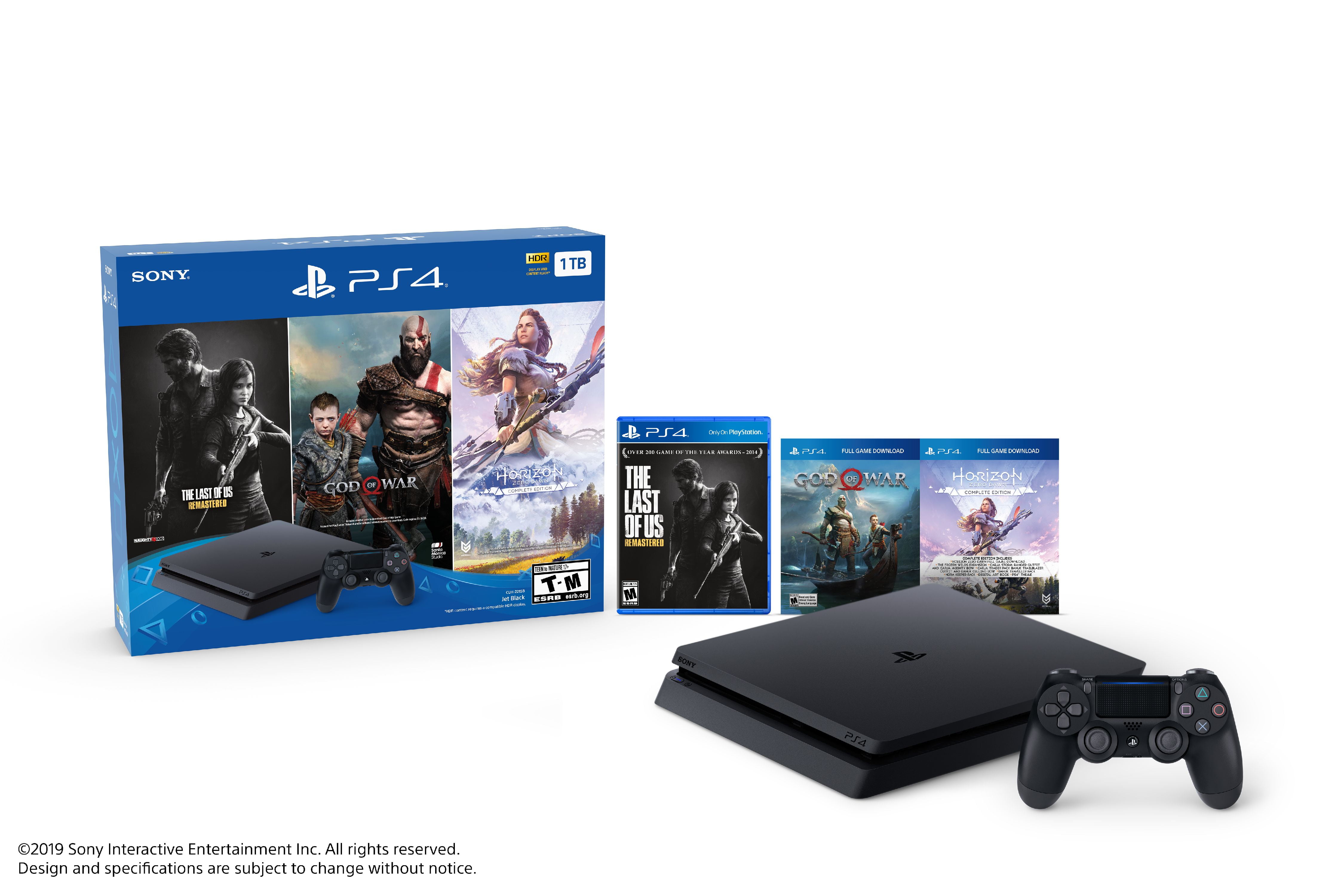 Newest Sony PlayStaion 4 1TB Console Bundle with 3 Games, Black Walmart.com
