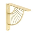 thumbnail image 2 of 2x Metal Floating Shelf Bracket Decorative Wall Mounted Fan-Shaped Heavy Duty Support Corner with Screws for bathroom and kitchen Bookcase, 2 of 8