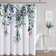 thumbnail image 4 of Extra Long Green Leaves Shower Curtain 72x84 inch for Bathroom Watercolor Eucalyptus Shower Curtain Set Vine Botanical Curtain Garden Green Natural Bath Curtain Spring Bathroom Decor, 4 of 6