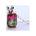thumbnail image 3 of 1.3ct Emerald Watermelon Tourmaline Sterling Silver Necklace 86MGTN, 3 of 7