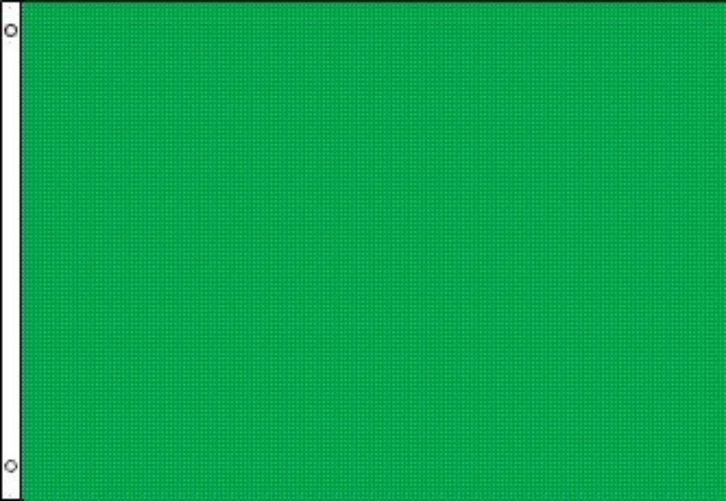 GREEN FLAG 5’ x 3’ Blank Plain Colour Solid Coloured 