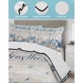 thumbnail image 4 of Quilts Twin-XL Size Bedding Set, Navy Blue Starfish Coastal Lightweight Quilted Comforter, Vintage Nautical Summer Coral Shell Soft Bedspread Coverlet with Pillow Covers for All Season, 68" x 98", 4 of 7