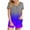 Blue, variant on 2 Piece Sets for Women Fashion Gradient Casual Home Two-piece V-neck Top With Pocket Shorts Set