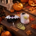 thumbnail image 4 of Porch Goose Halloween Outfits, White Bat Wing Hat Stylish Costume for 23 Inch Porch Goose Statue, Garden Lawn Outdoor Decor (C), 4 of 6