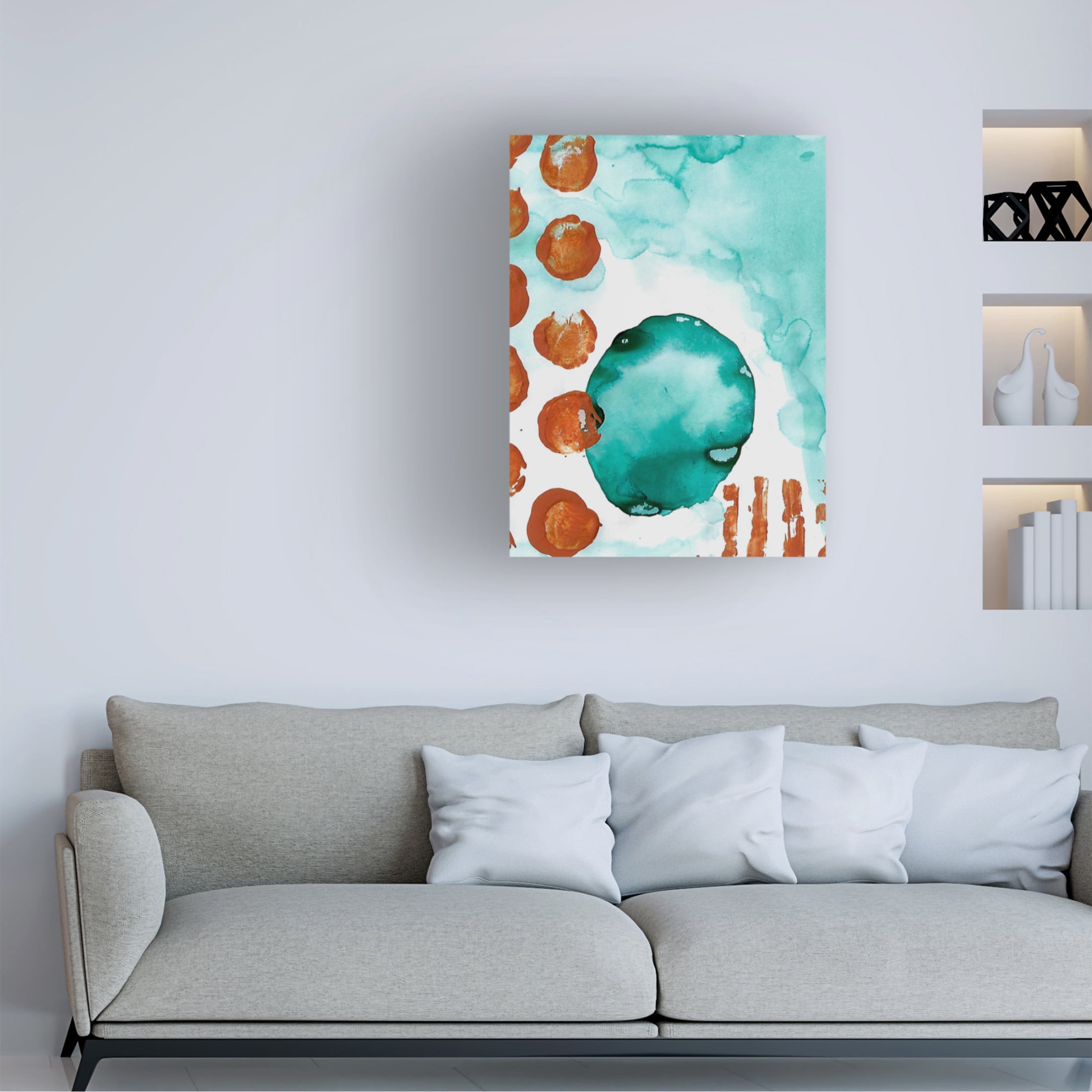 Canvas Wall Art - Maliq 'Dotty 3' Wall Art for Living Room, Bedroom, or Office Décor by Trademark Fine Art - 14 x 19 Inches