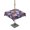 Purple, variant on Boho Geometric Outdoor Tablecloth with Umbrella Hole, Modern Abstract Art Tropical Striped Spillproof Waterproof Outdoor Table Cover, Patio Tablecloths for Party/Garden/Picnic, Round 54 inch