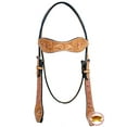 thumbnail image 2 of Western Horse Headstall Tack Bridle American Leather Pink Fringes Hilason, 2 of 5