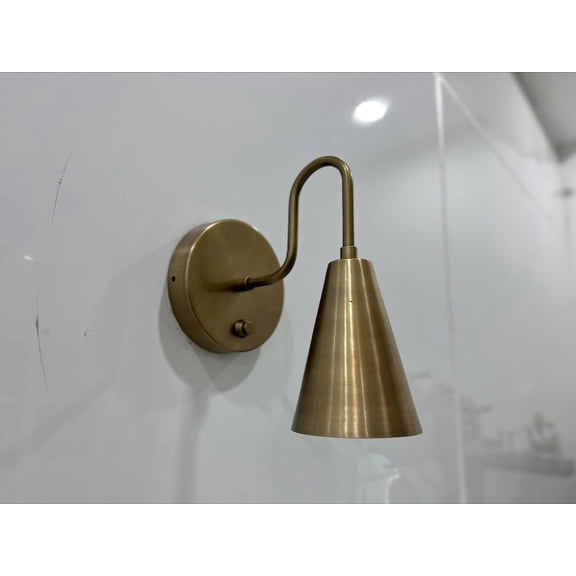 Mid Century Raw Brass Wall Sconce  Fixture Lights Vanity Lights