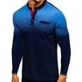 thumbnail image 3 of Men's Gradient Pocket Long Sleeve Polo Shirt, 3 of 6