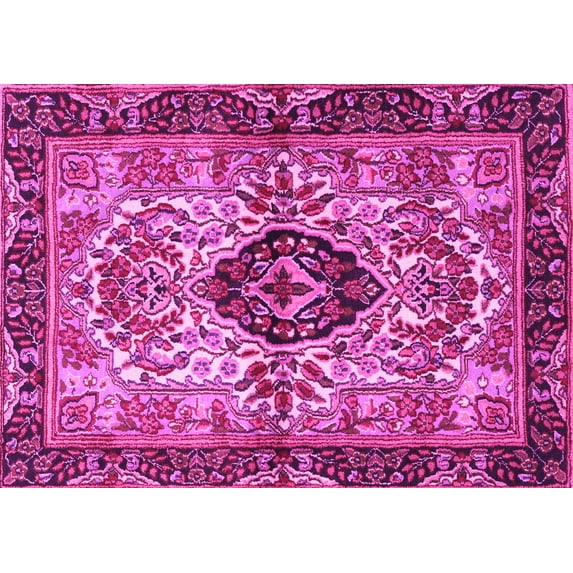 Ahgly Company Indoor Rectangle Persian Pink Traditional Area Rugs, 2' x 5'